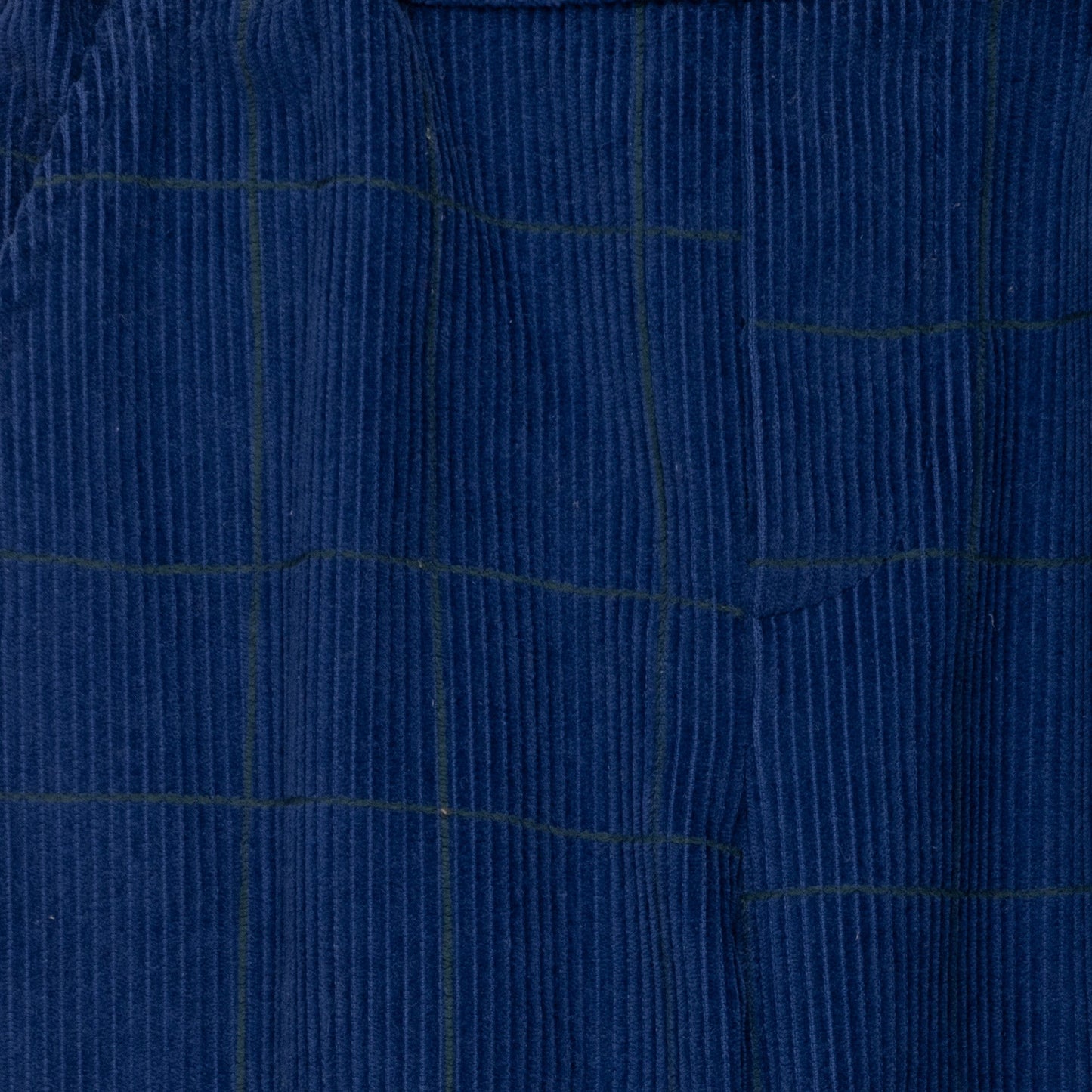 Navy Grid Corduroy