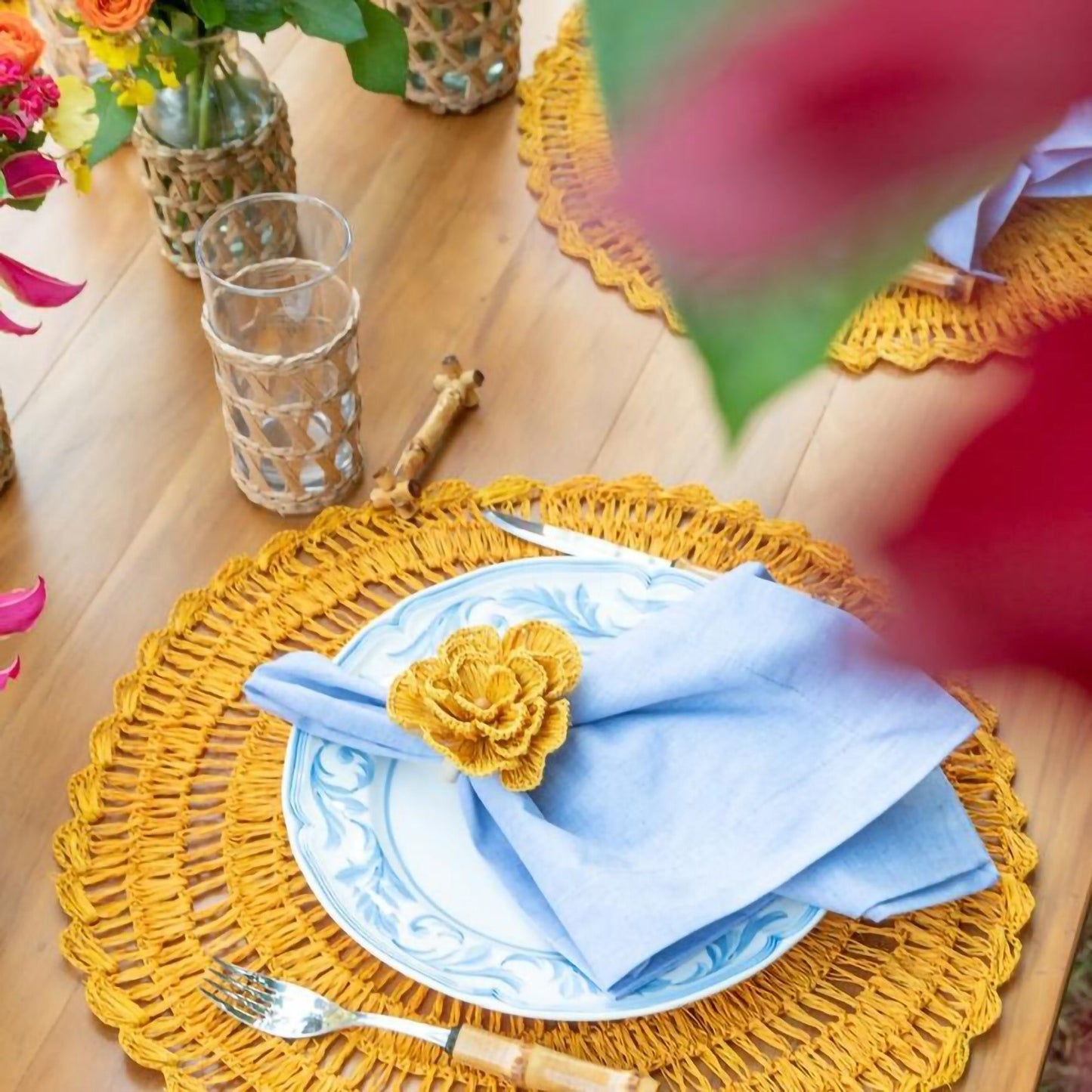 S/4 Buriti Flower Napkin Ring