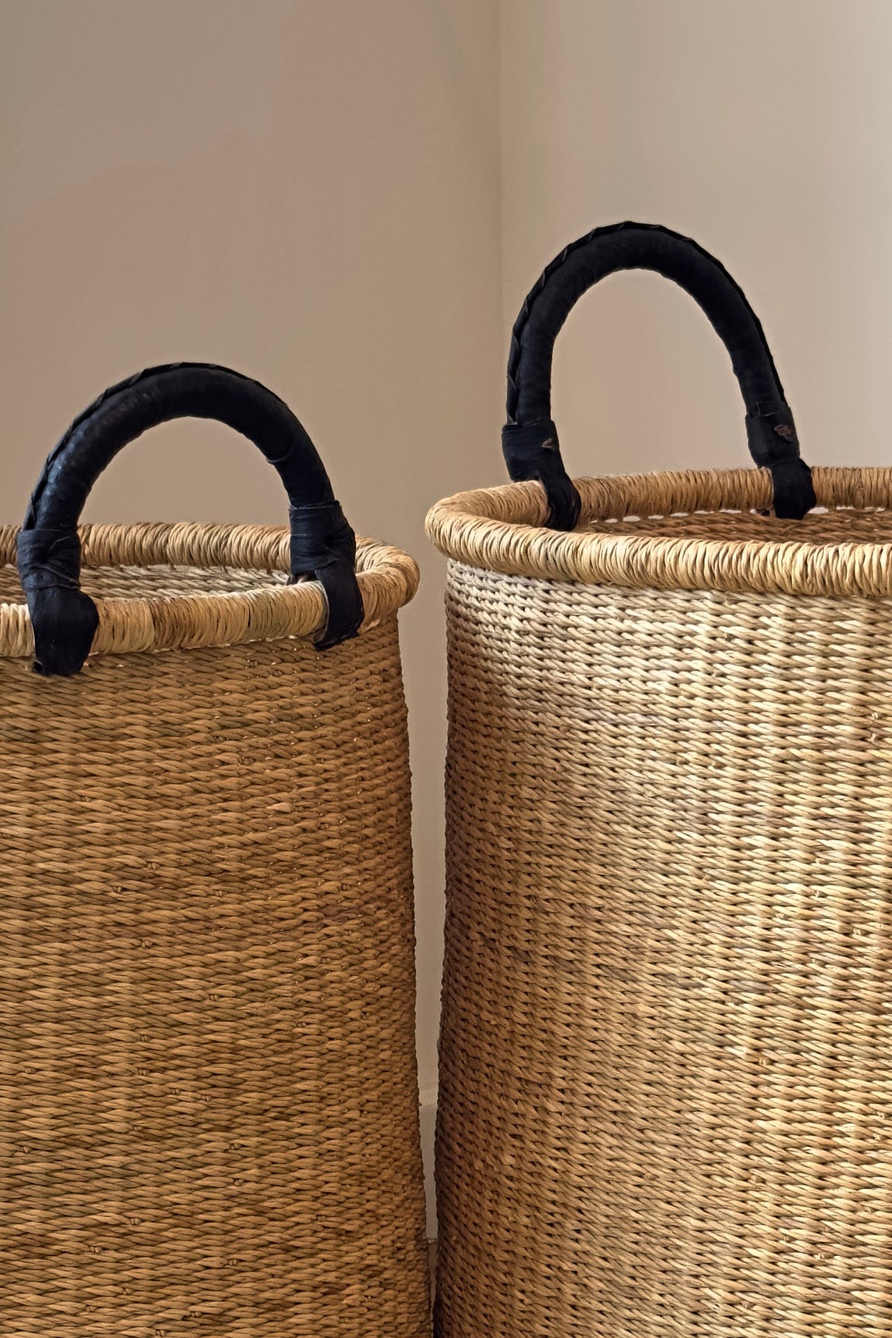 S/2 Handwoven Hamper - Natural