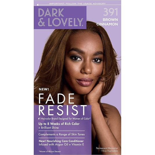 Dark and Lovely SoftSheen-Carson Fade Resist Rich Conditioning Hair Color, Brown Cinnamon, 1 Kit