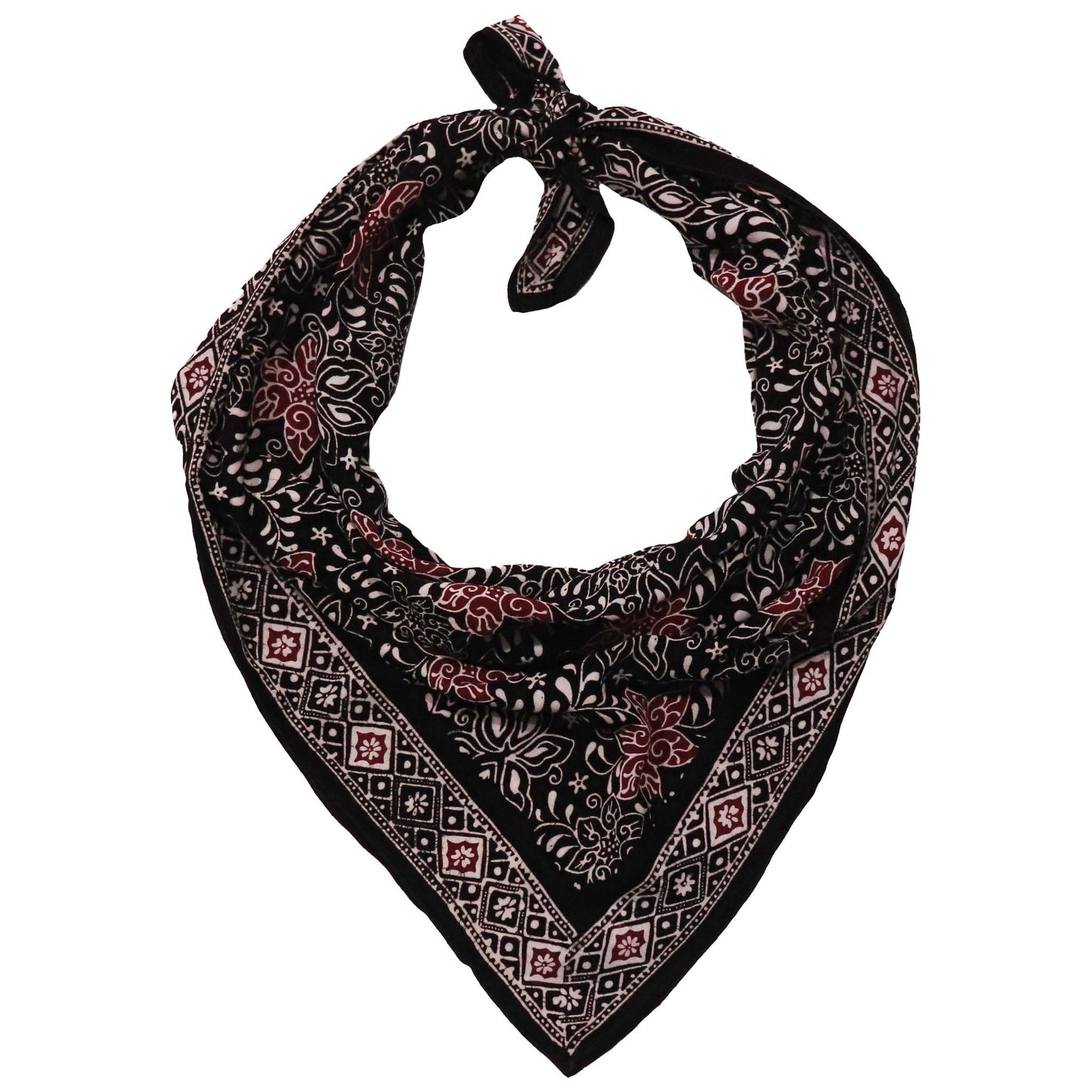 Large 39" Hand Dyed Batik Bandana - Star