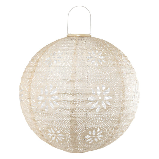 Stella Luxe Globe Boho Pearl 18" LED Lantern (Battery Powered)