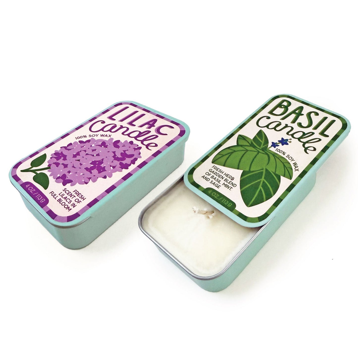 Lilac & Basil Candle Set of 2
