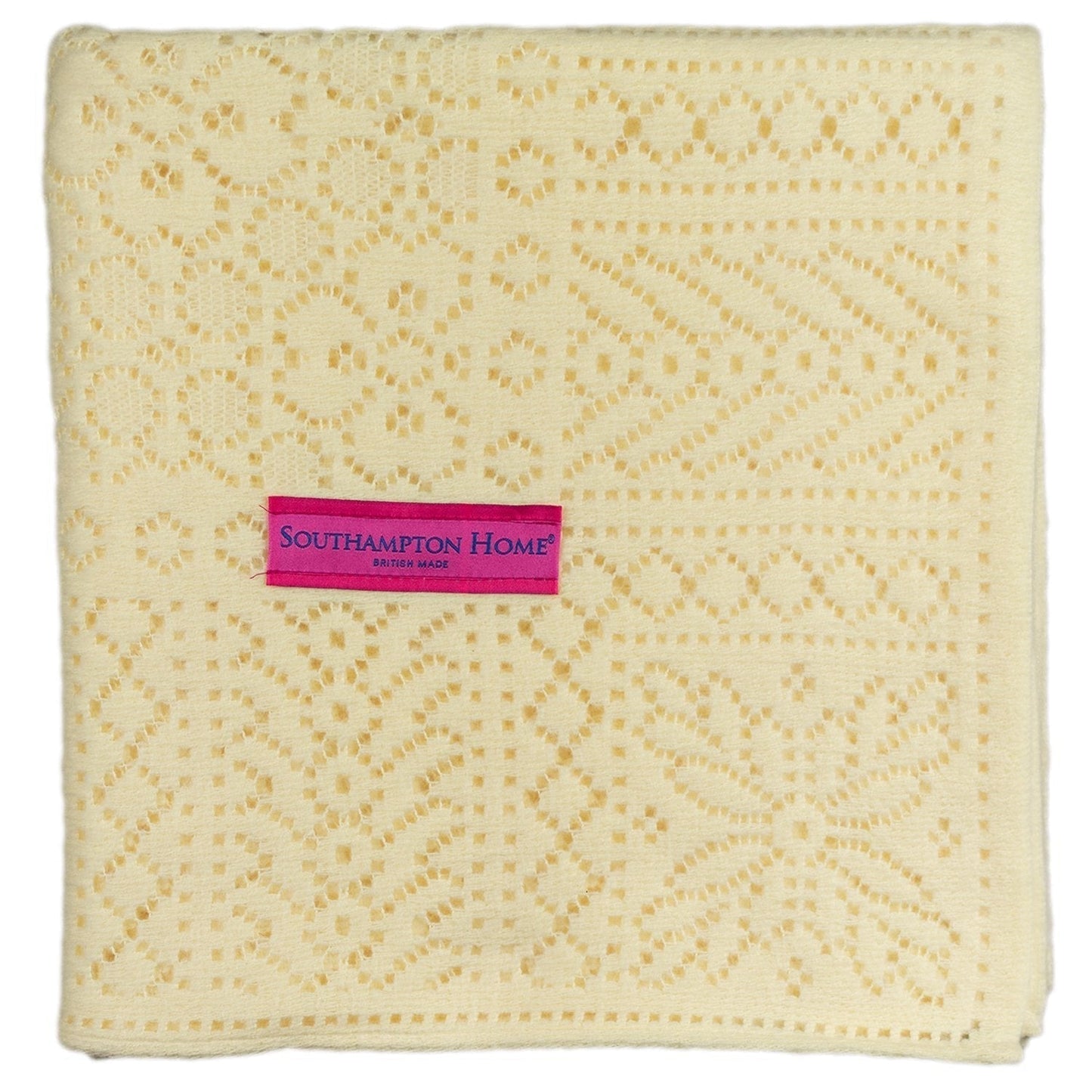 Southampton Home Lace Weave Baby Shawl ~ Yellow ~