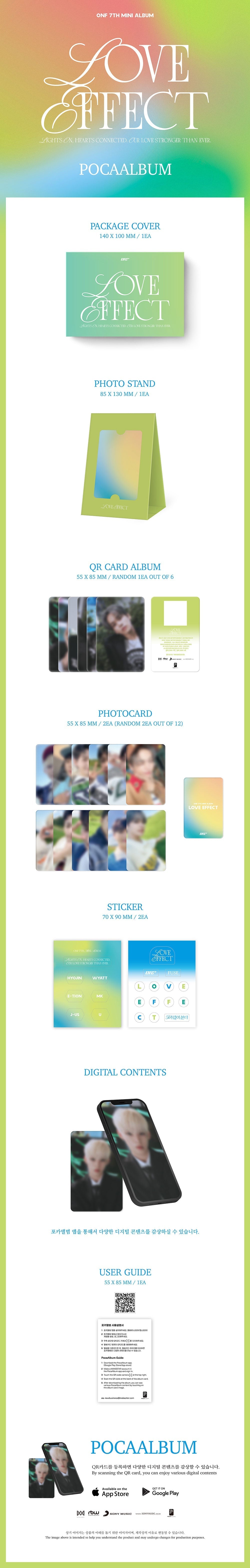 Onf 7th Mini Album  - Love Effect (Pocaalbum Ver.)