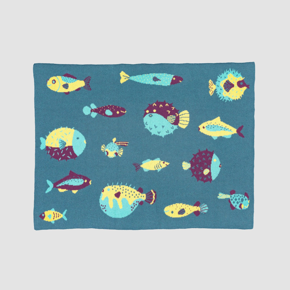 Baby Puffer Fish - Cotton Sustainable Knit Animal Blanket