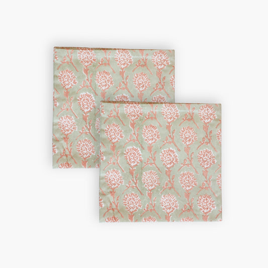 Nikhar Table Napkins Set of 2 - Gray & Dusty Pink