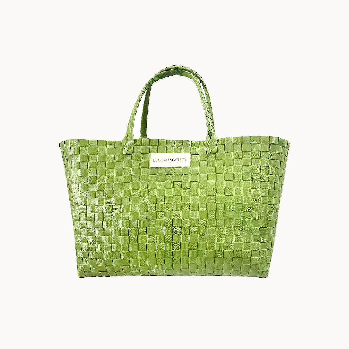 Tennis woven basket bag