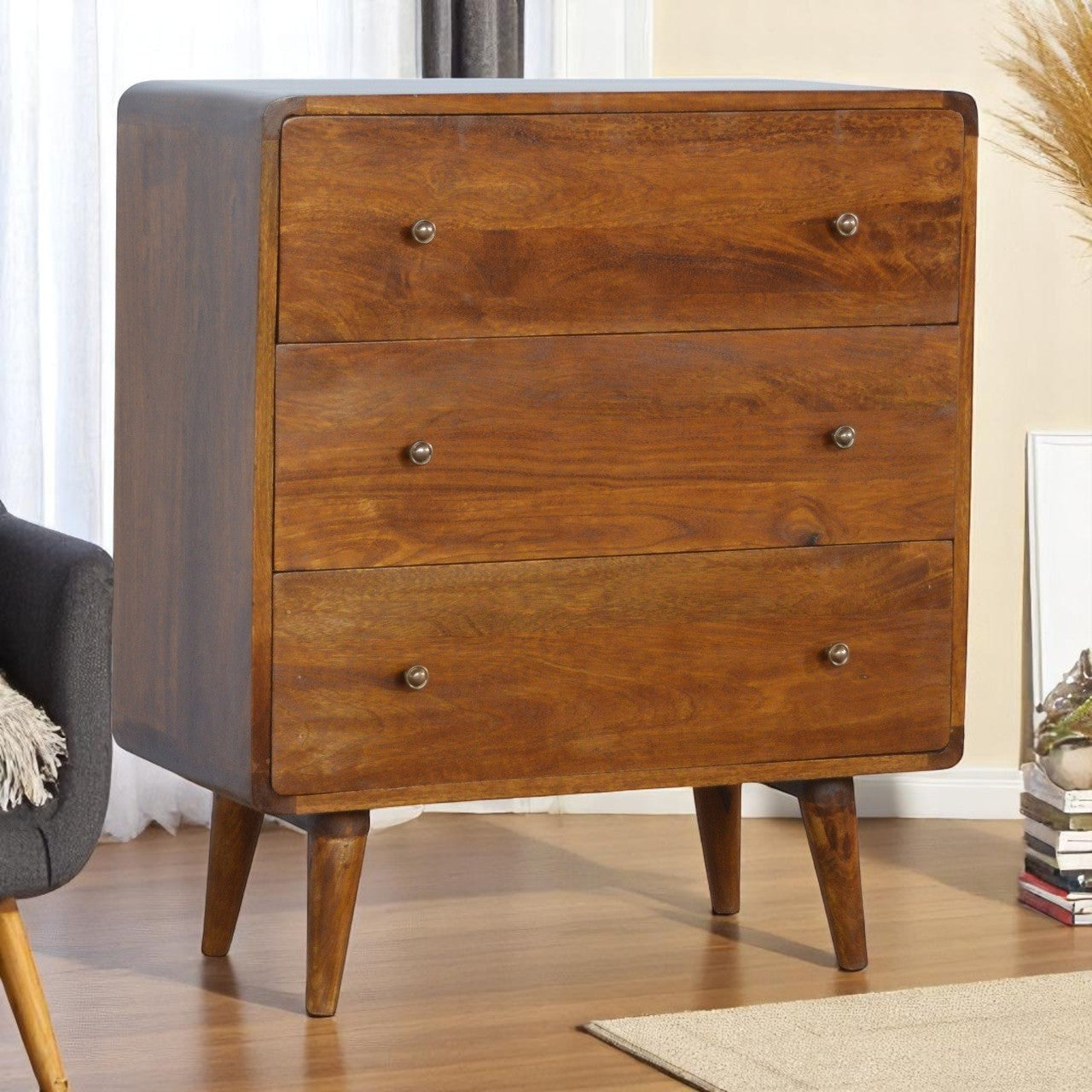 Curved Chestnut Chest