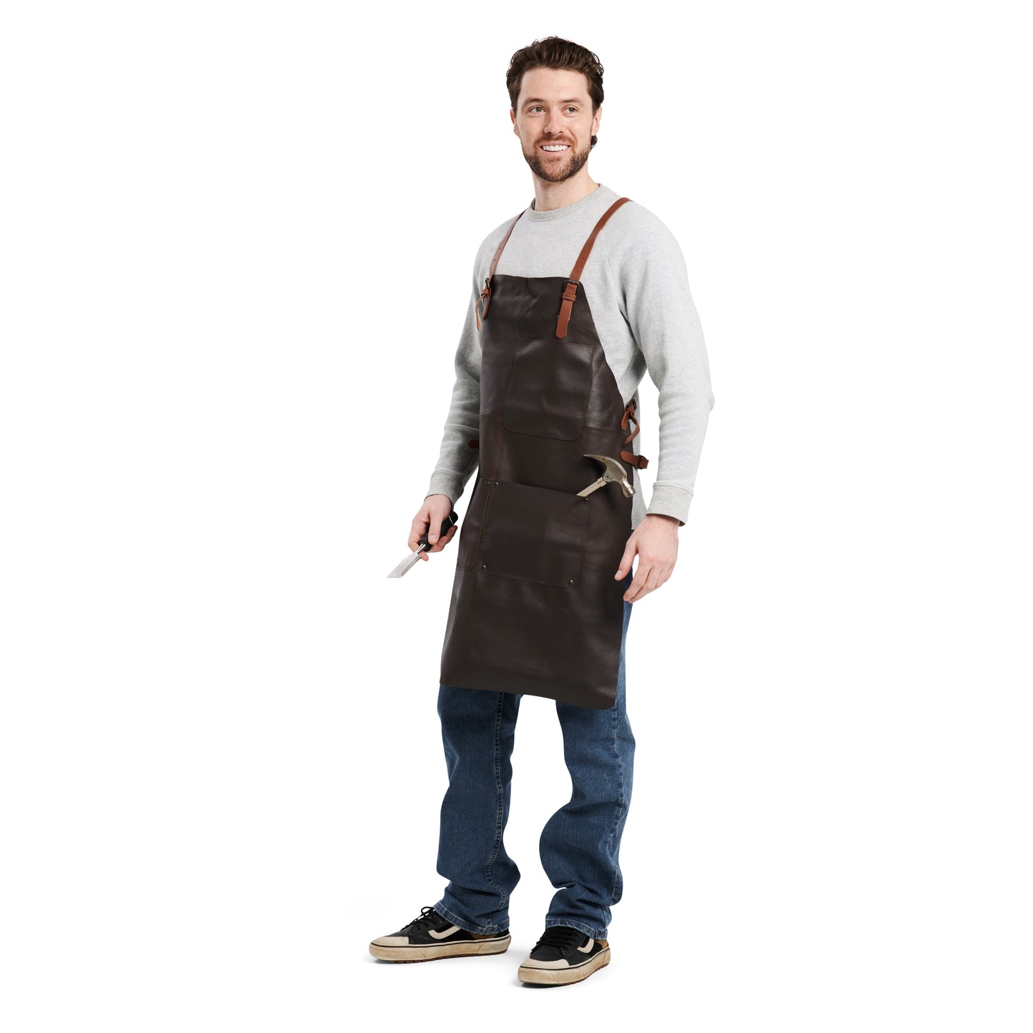 Theodore Leather Work Apron