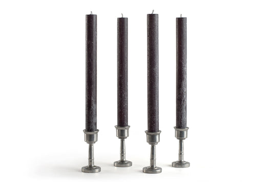 Luma Afrika Frosted 9" Tapers - Black - 4 Pack