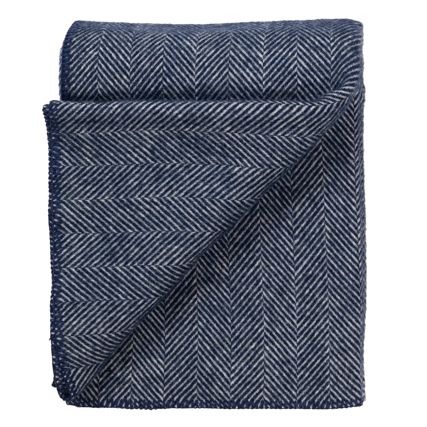 Highland Tweeds BIG Throw ~ Navy Herringbone  ~