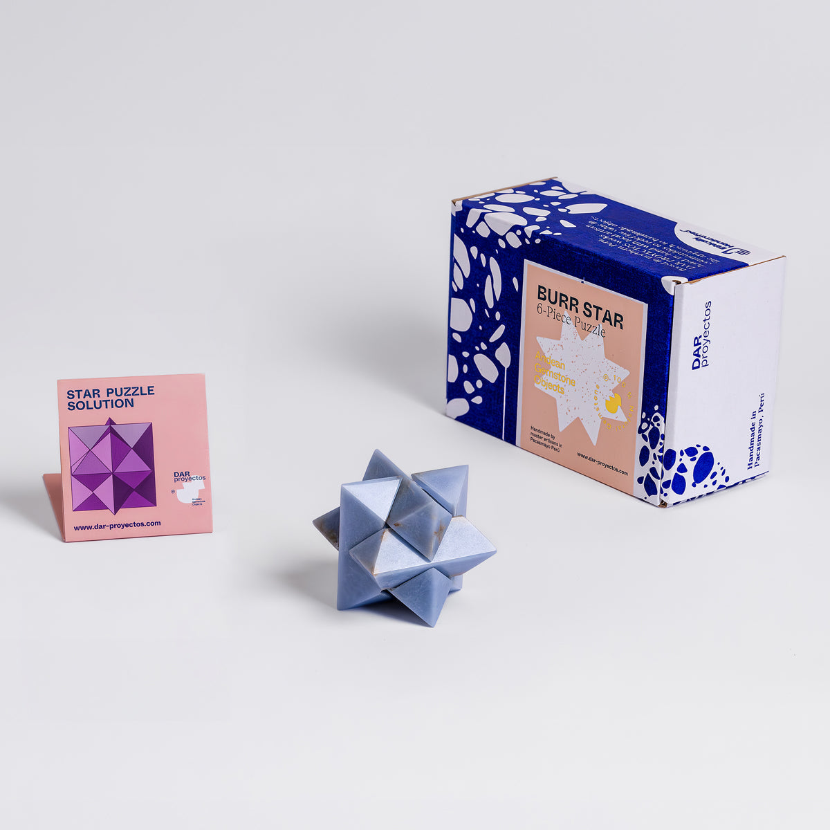 Burr  Star 3D gemstone puzzle Angelite