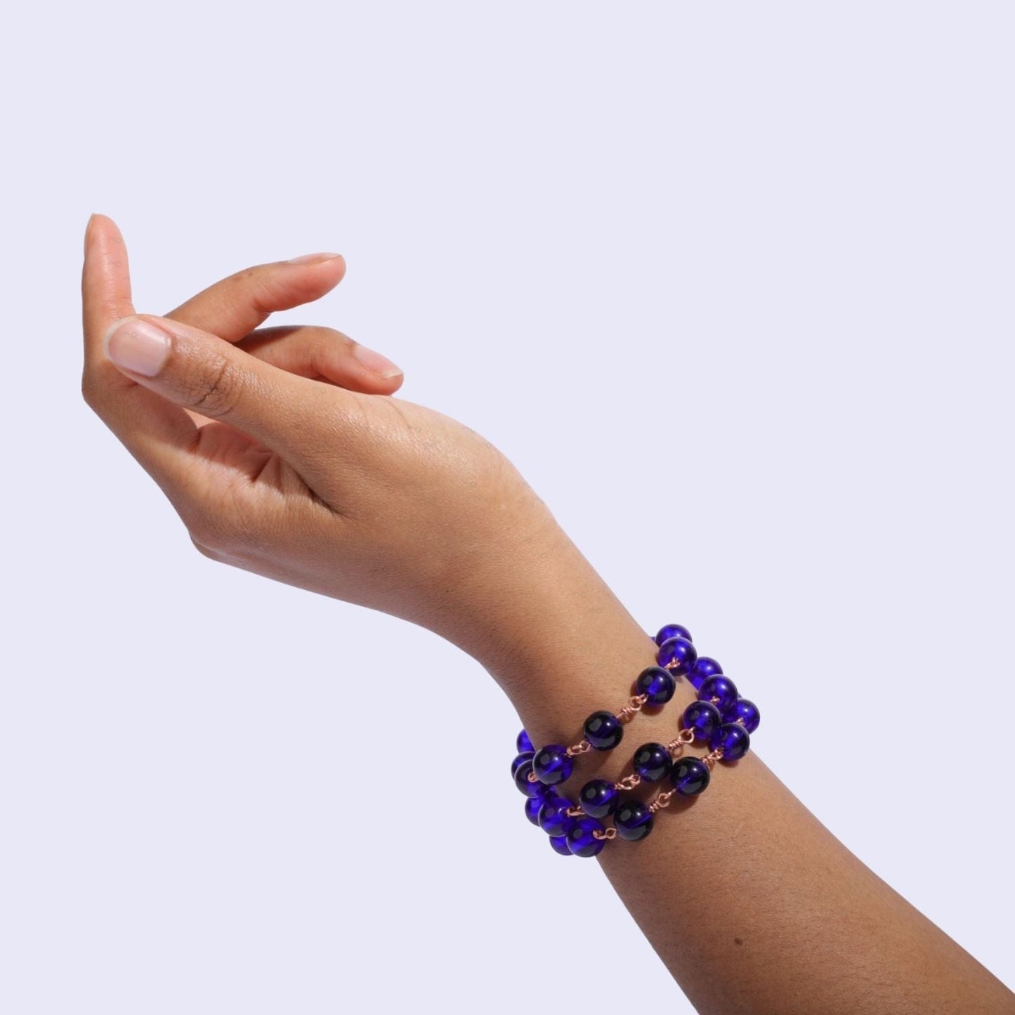 Azule Cat-Eye Glass Bead Bracelet | Magnetic Clasp