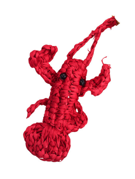 Lobster Raffia Keyring