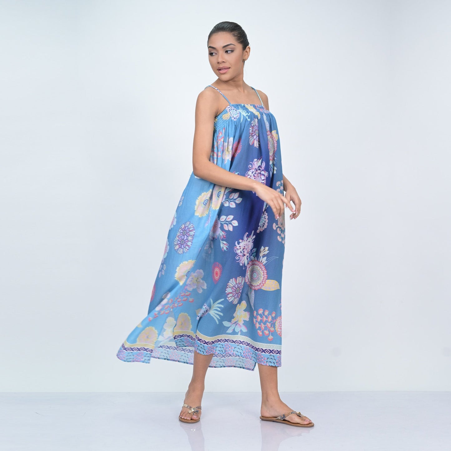 EQUATORIAL SWIM COVER UP - NAVY BLUE