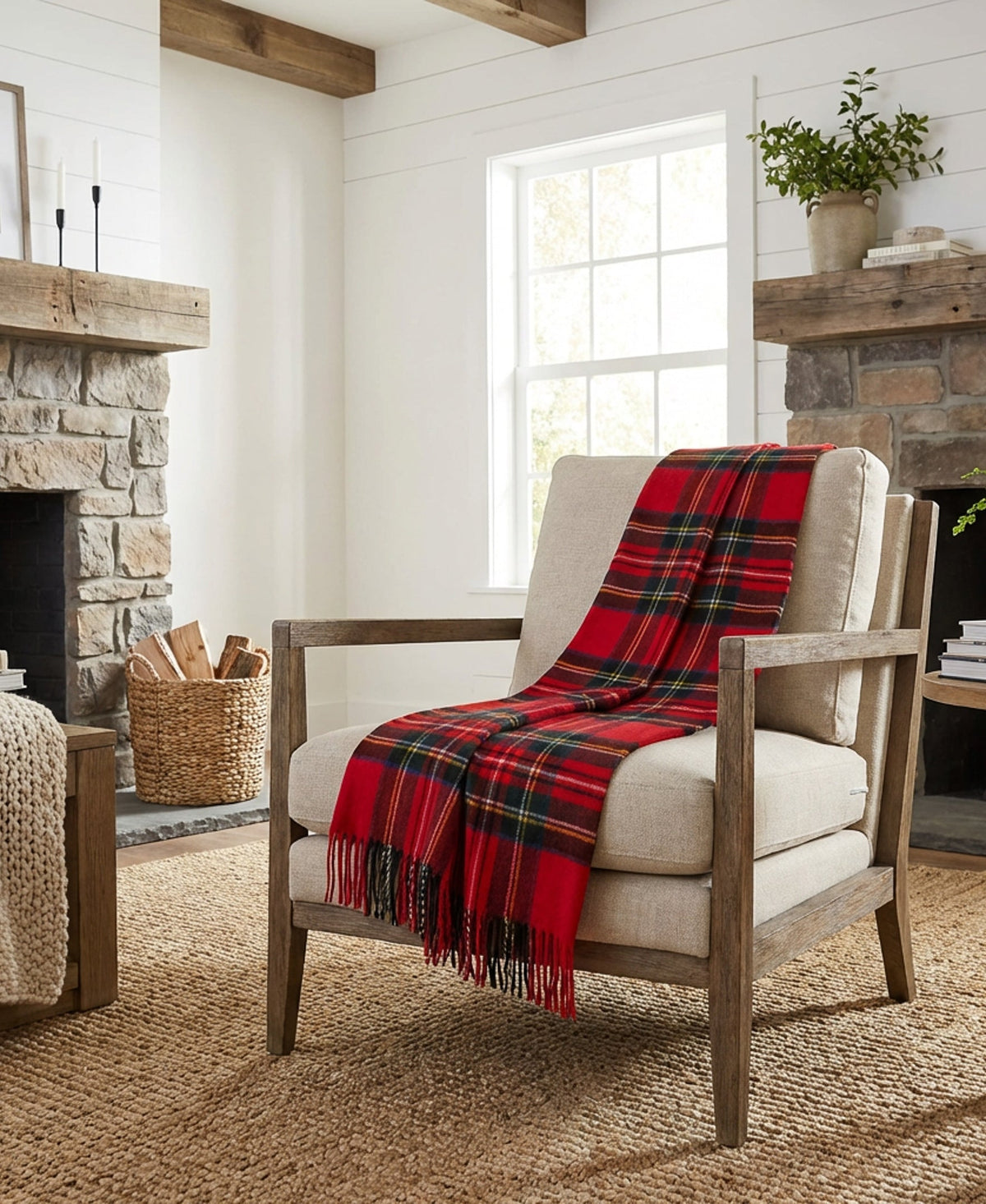 Prince of Scots  Merino Wool Throw - Royal Stewart
