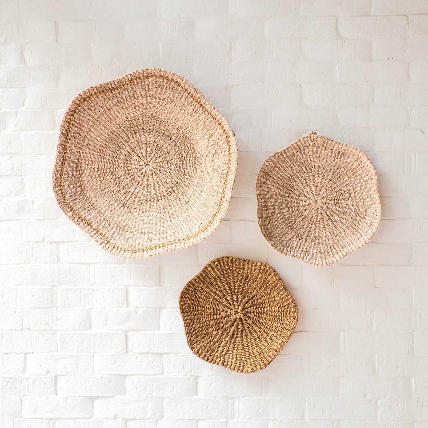 Scallop Wall Baskets, Small
