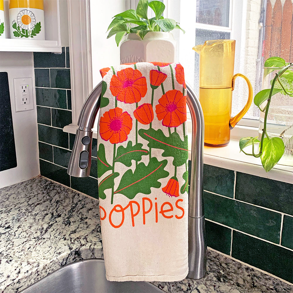 Poppies Dish Towel