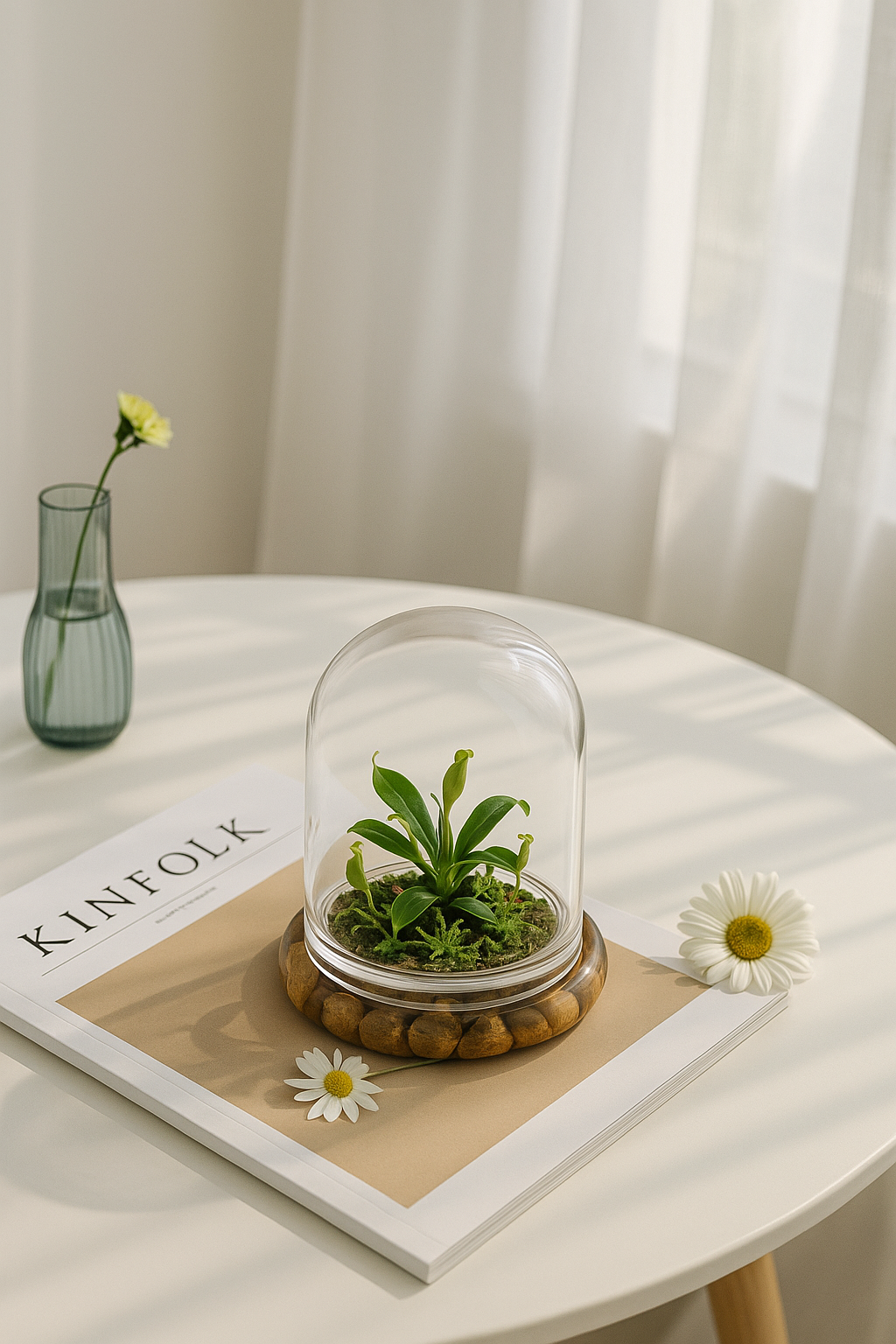 Live Pitcher Plant Terrarium, Nepenthes Tobaica with Moss, Must-have Home Décor