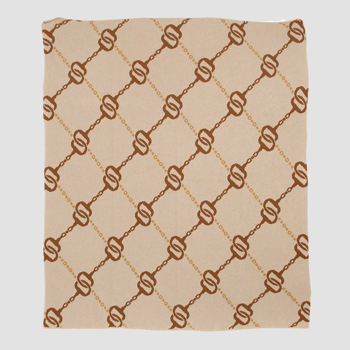 Equestrian House of Bits - Cotton Sustainable Knit Throw Blanket