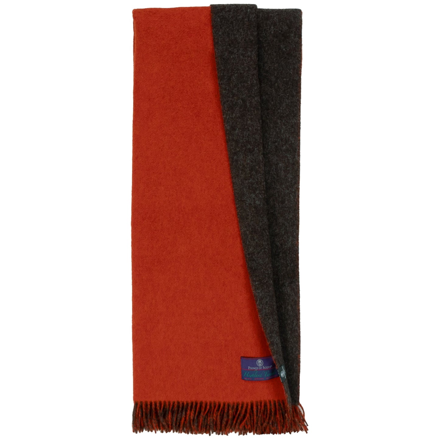 Highland Tweeds Reversible Double Cloth Throw (Orange/Brown) - Osadia Concept Store