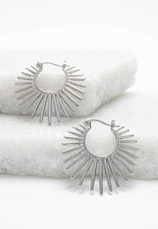 Radiant Rise Hoops in Platinum