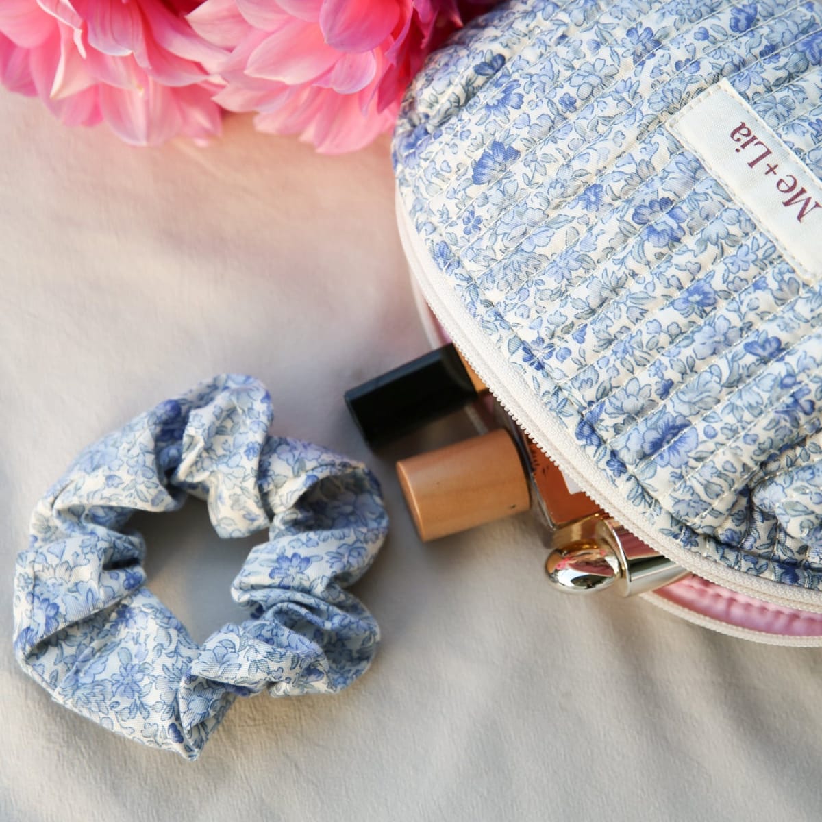 Blue Blossom Scrunchie