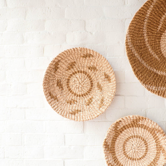 Natural + Brown Wall Baskets, Medium
