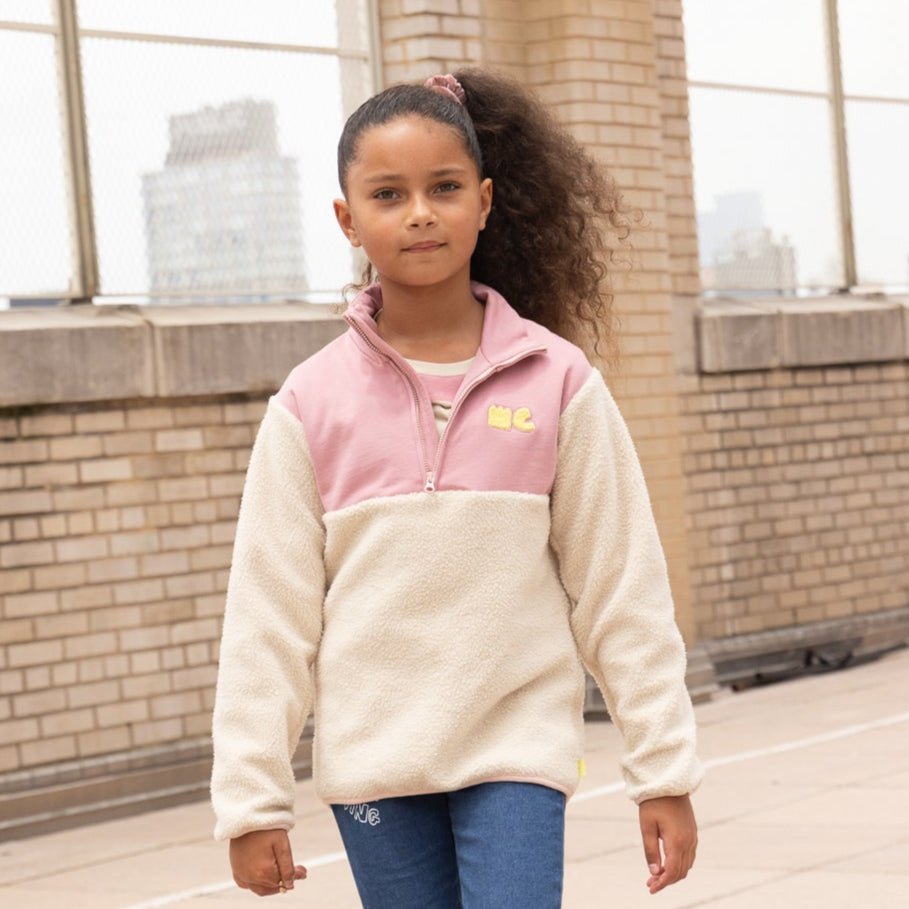 Pink Sherpa Zip Up
