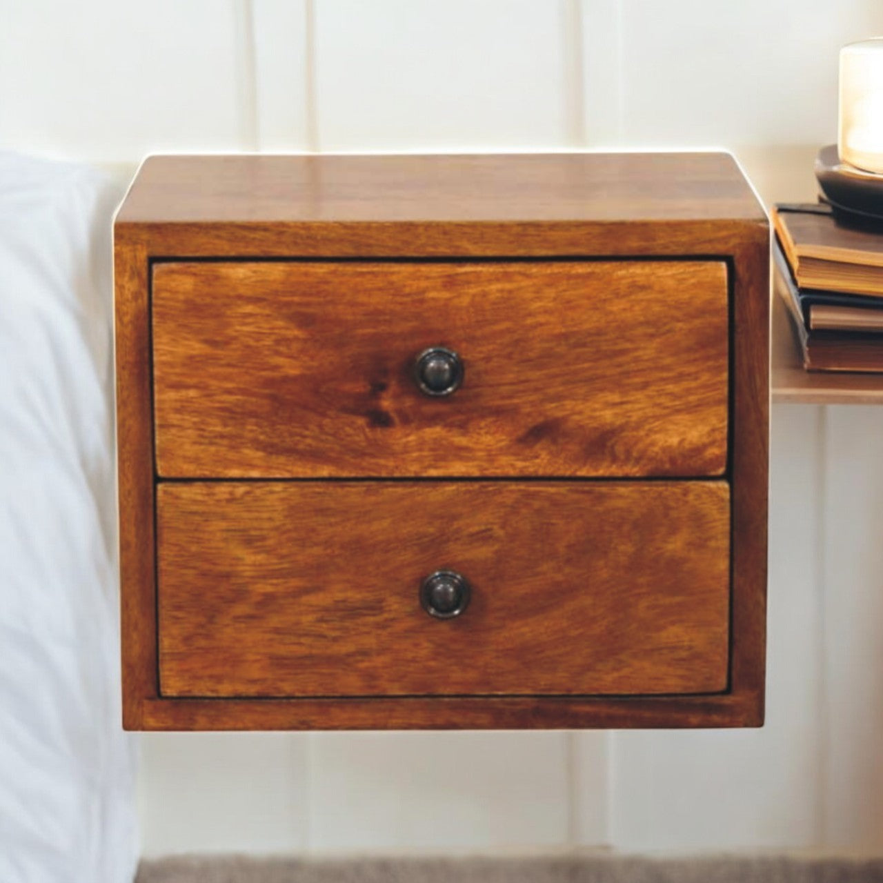 Solid Wood Solis Chestnut Nightstand