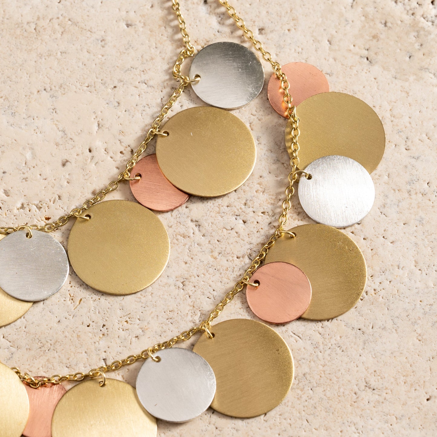 Jharana Layered Disc Necklace