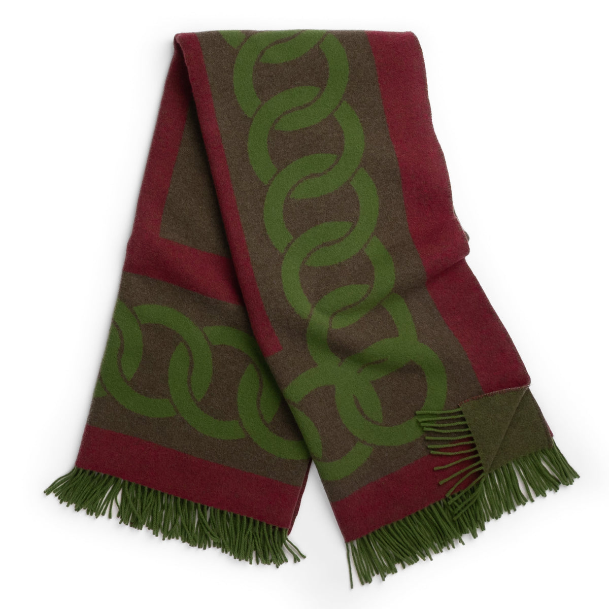 Equestrian Link Reversible Throw – Extra-Fine Italian Merino Wool