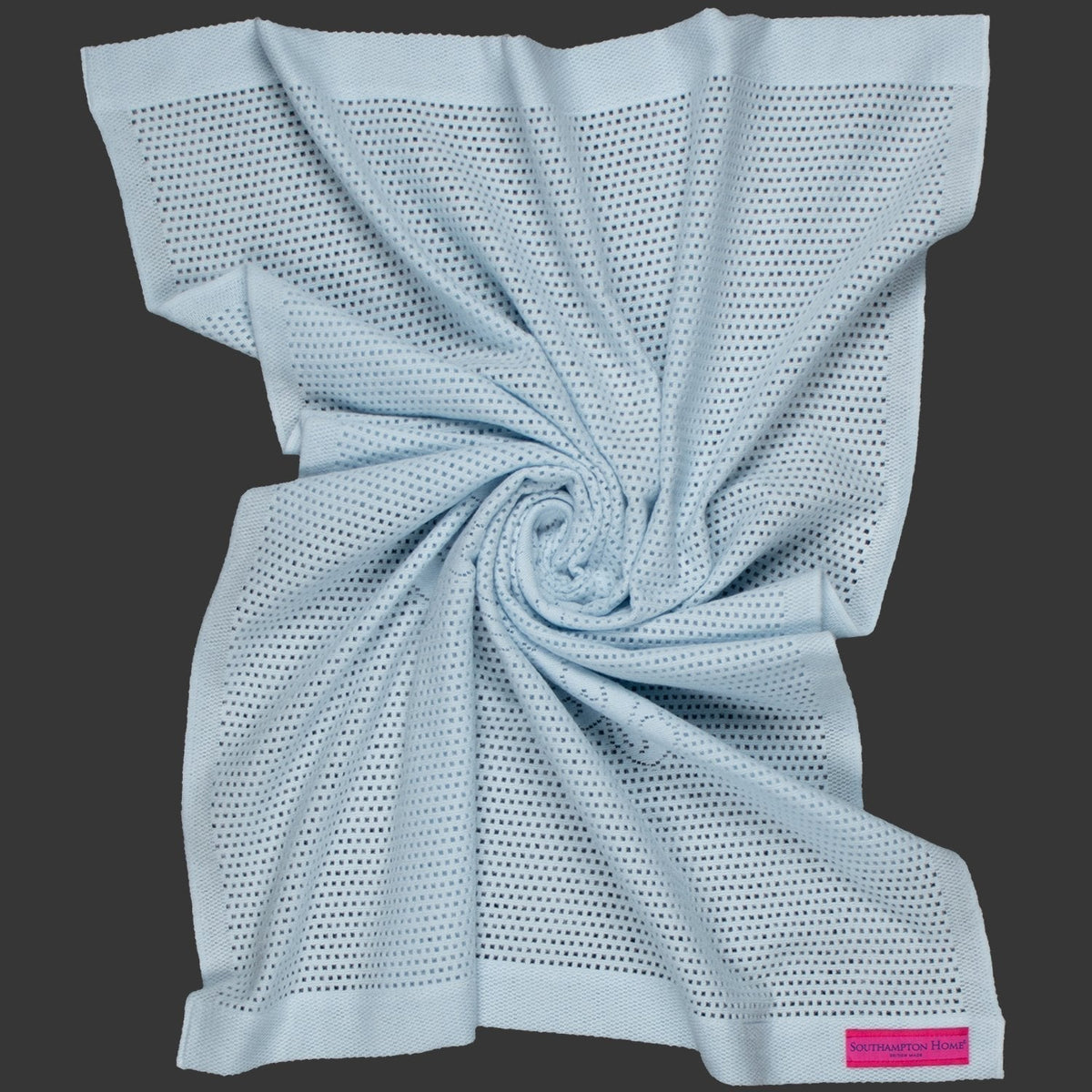 Southampton Home Lace Weave Teddy Bear Baby Blanket - Blue