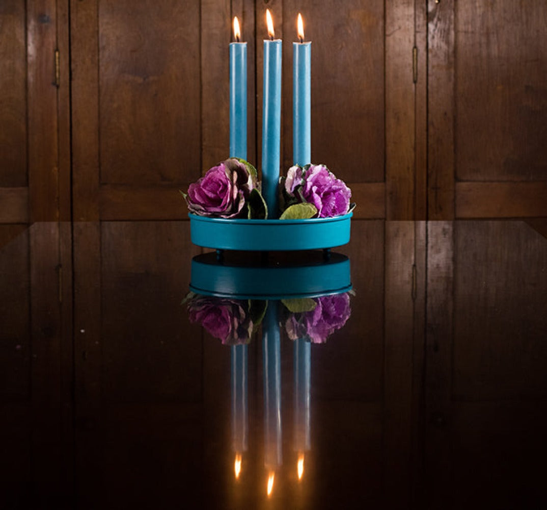S/25 Petrol Blue Dinner Candles