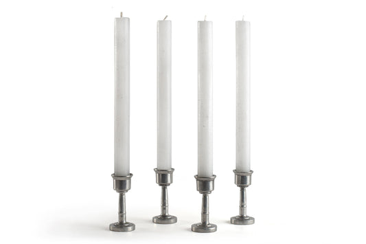 Luma Afrika Frosted 9" Tapers - White - 4 Pack