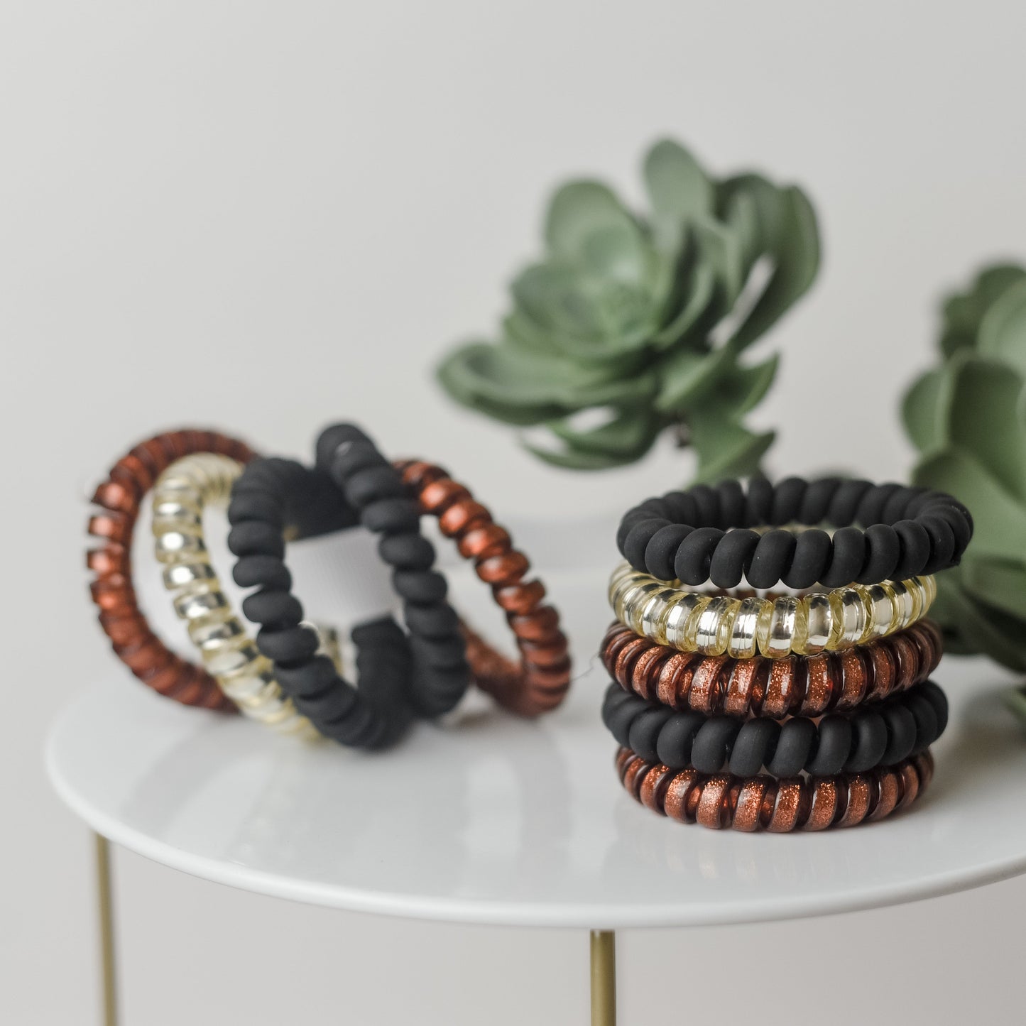 Large Lauren Lane Hair Coil Set in Mocha Latte