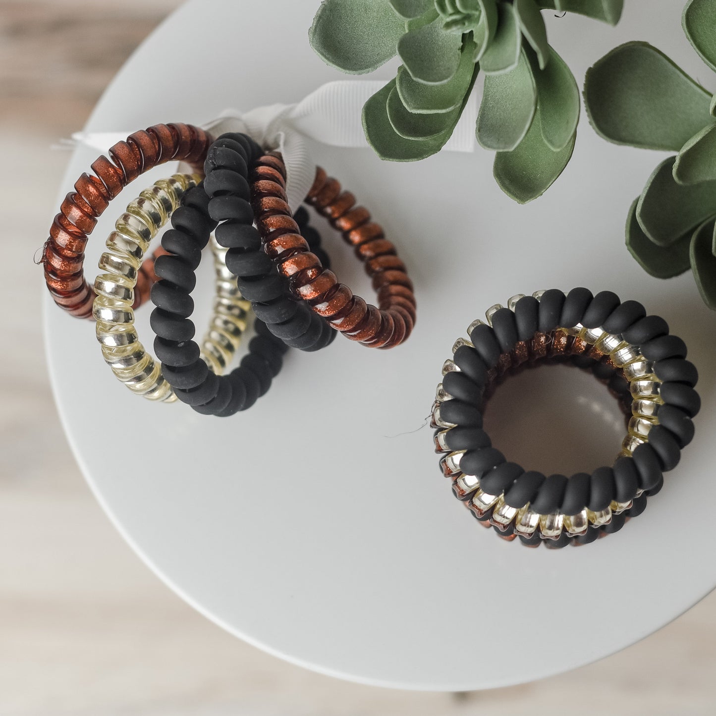 Large Lauren Lane Hair Coil Set in Mocha Latte