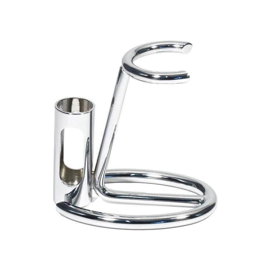 Omega Chrome Plated Shaving Brush and Razor Stand #226