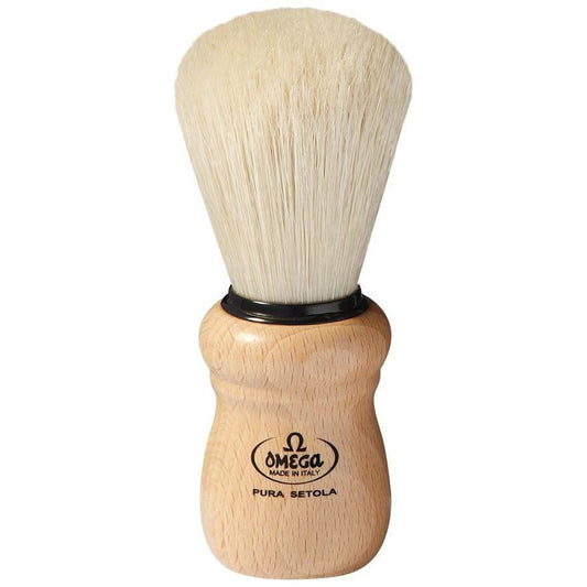 Omega Pure Bristle Shaving Brush With Beech Wood Handle #80005