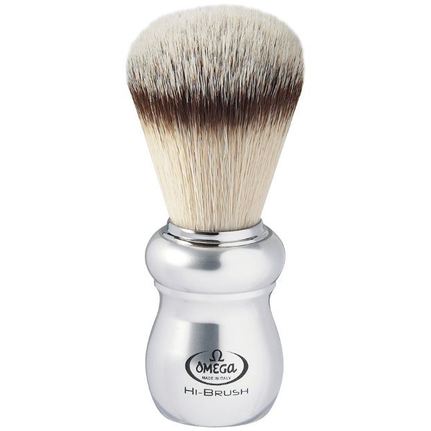 Omega Heavy Aluminum Hi- Brush Shaving Brush #0146652