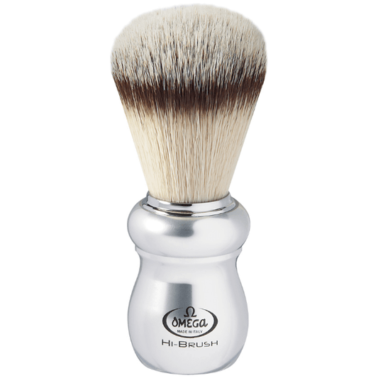 Omega Heavy Aluminum Hi- Brush Shaving Brush #0146652