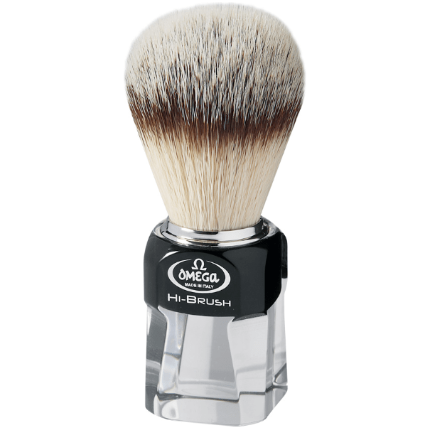 Omega Hi-Brush Synthetic Shaving Brush Transparent 0140634