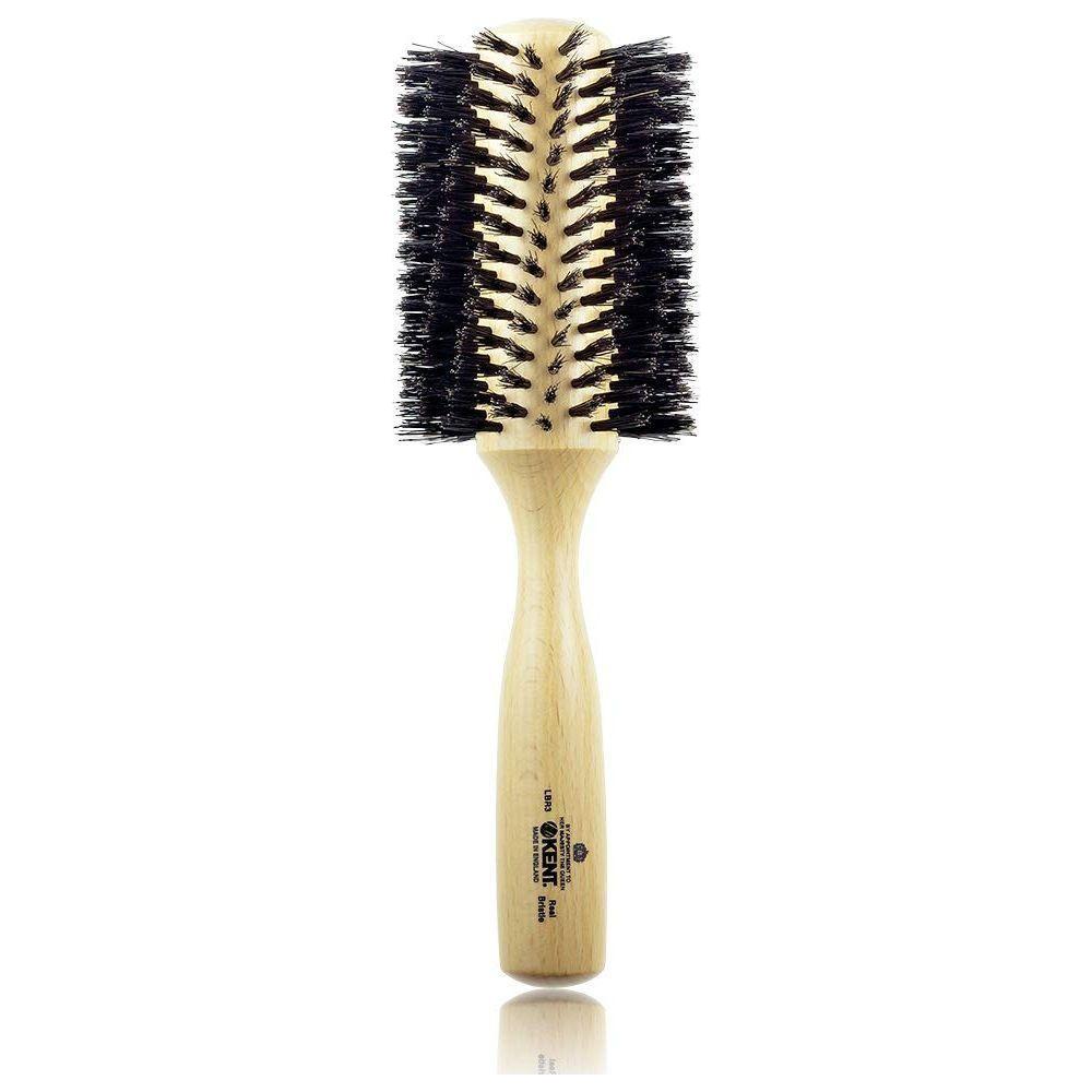 Kent LBR3 Finest Ladies Large Radial Pure Black Bristle Hair Brush
