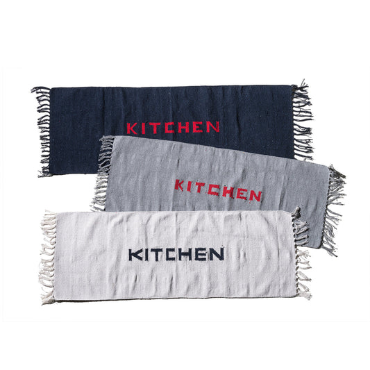 HANDLOOMED RECYCLE YARN KITCHEN MAT