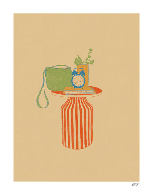 Striped Table Print by Stephanie Browne