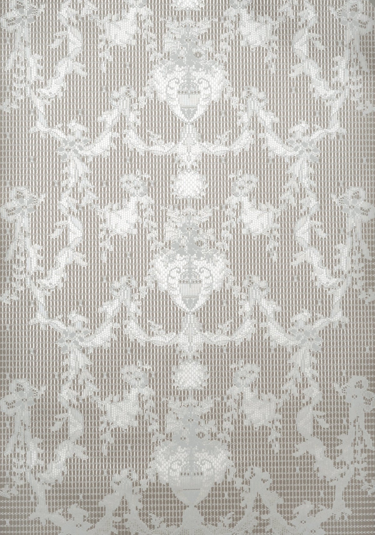 Prince of Scots Ribbon Damask Paper Lace Paper Wallpaper