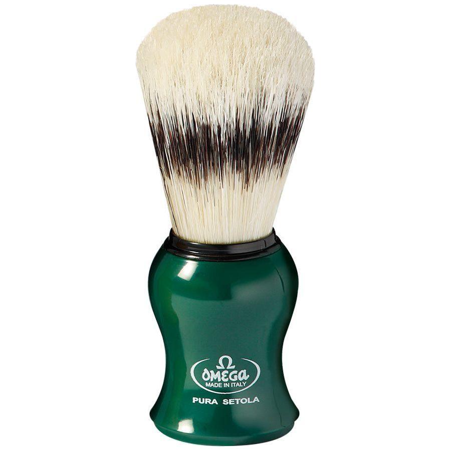 Omega Pure Bristle Shaving Brush With Stand (Assorted Colors) #80265