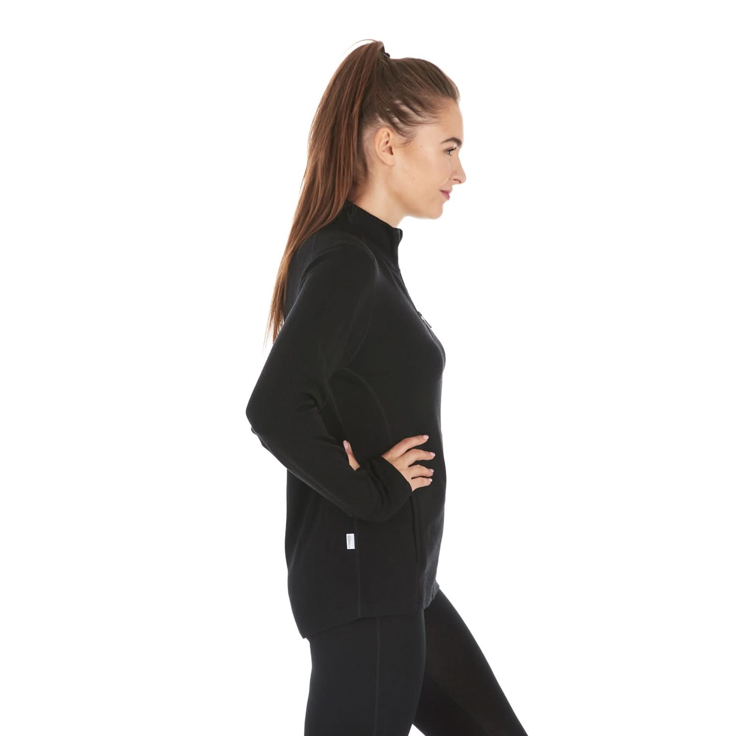 Women's Heavyweight Wool Full-Zip Sweater Top - 100% Merino Wool - Osadia Concept Store