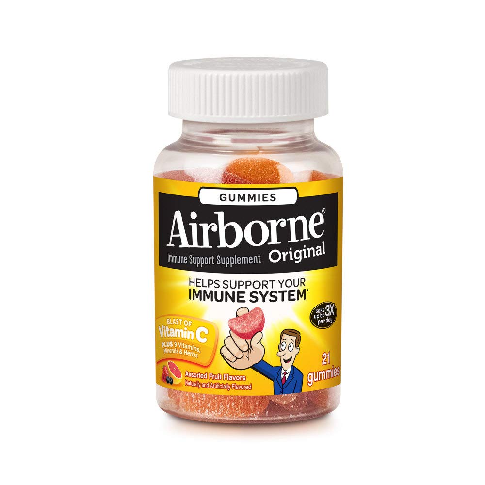 Airborne Immune Support Supplement, Original, Gummies, Assorted Fruit Flavors